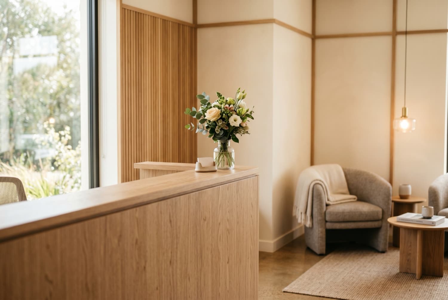 Warm dental interior