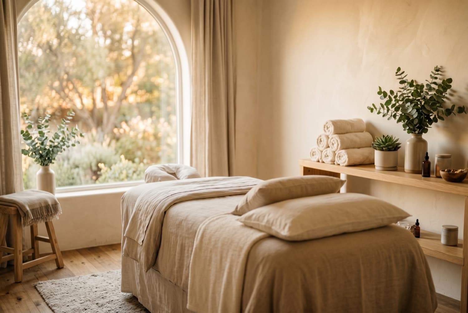 Med spa treatment room set up for a consult.