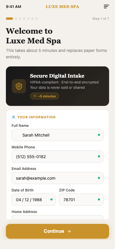 Welcome & Patient Info
